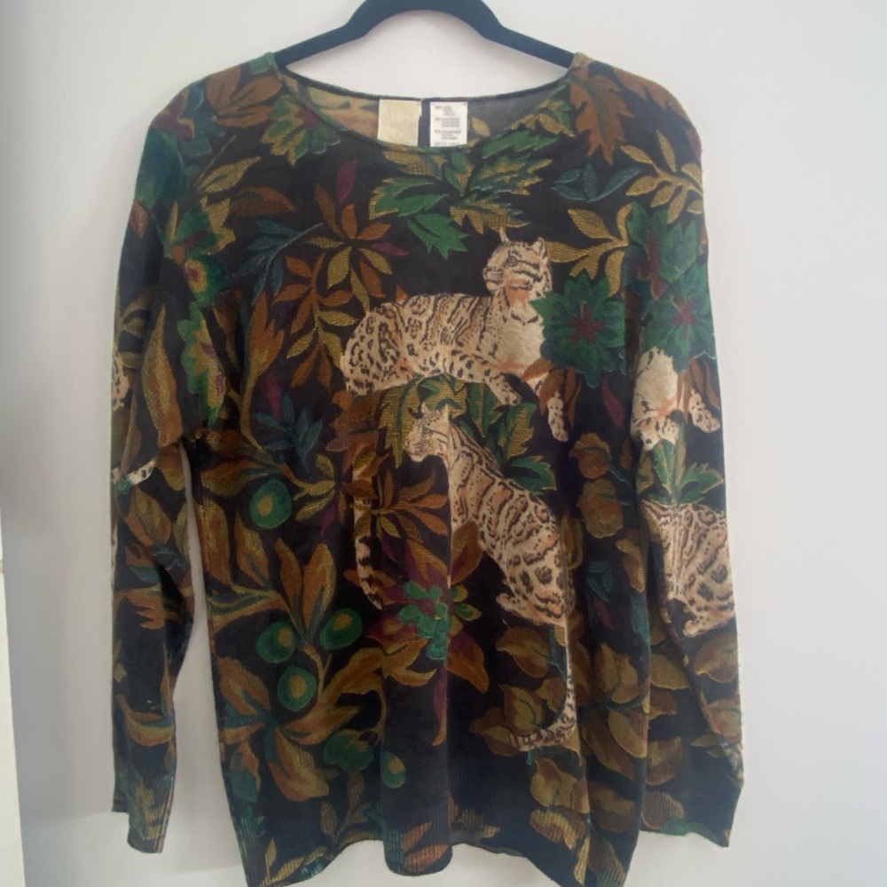 Vintage and Rare Animal Print Sweater by Krizia Maglia, made in Italy